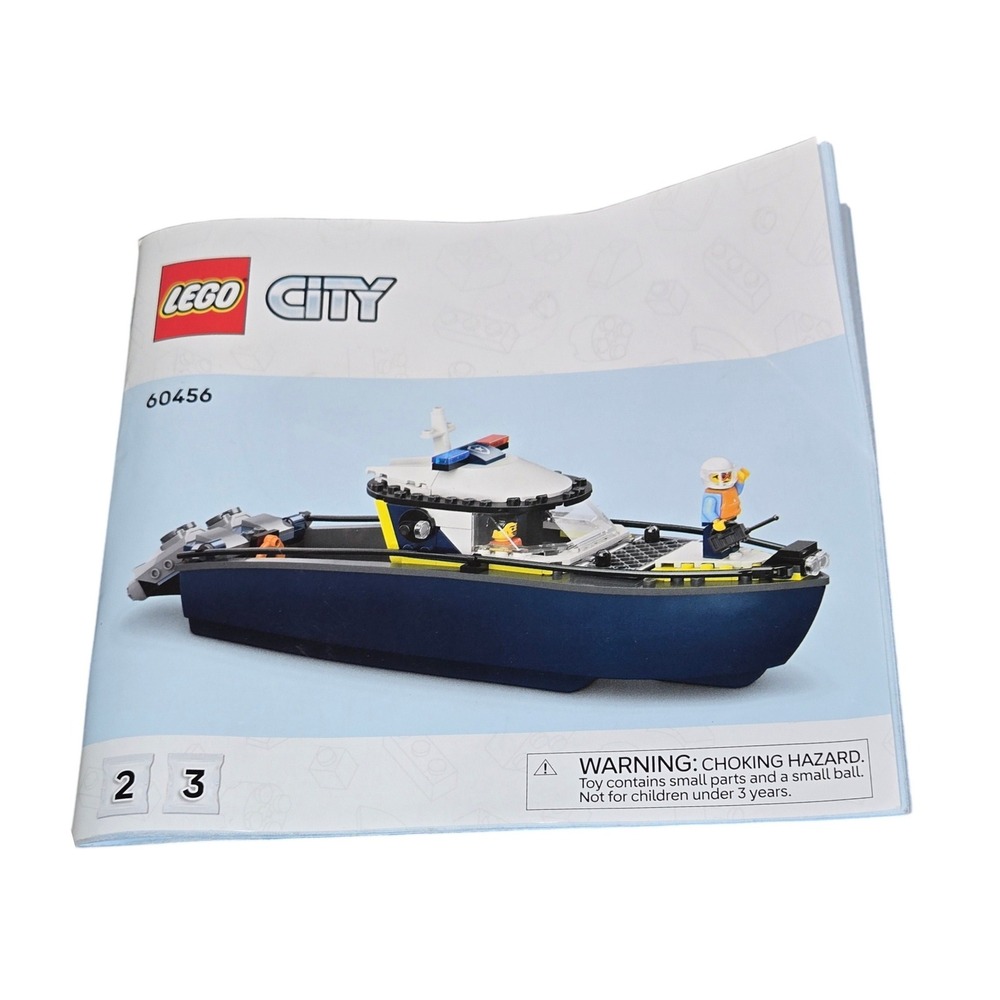LEGO City Police Speedboat Instruction Manual Book Only Set 60456 Blue White